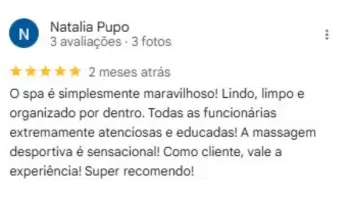 Avaliação Atmadeva no Google Business