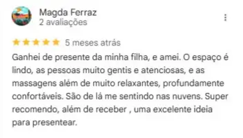 Avaliação Atmadeva no Google Business