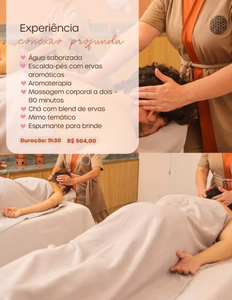 Pacote Conexão Profunda. Dia dos Namorados no Sommos Spa