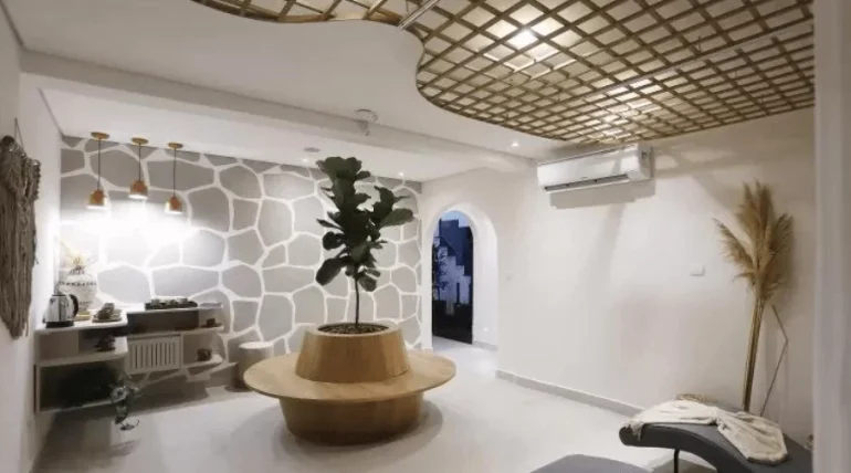 Área interna do Sommos Spa, em São Paulo. Day Spa Urbano