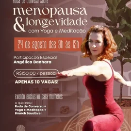 Evento Roda de Conversa: Menopausa e Longevidade, com Angélica Banhara